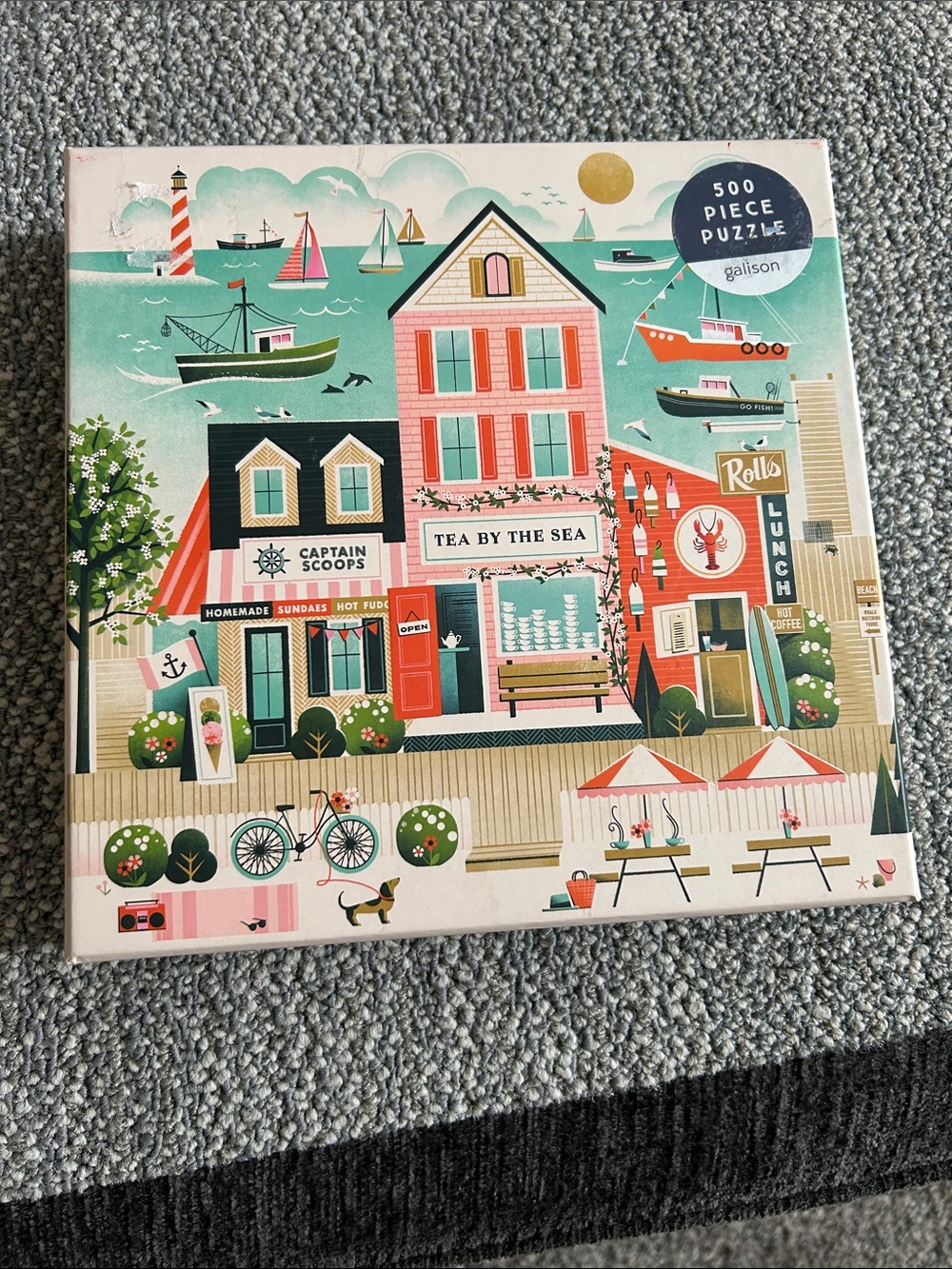 Galison Beside the Sea 500-Piece Jigsaw Puzzle